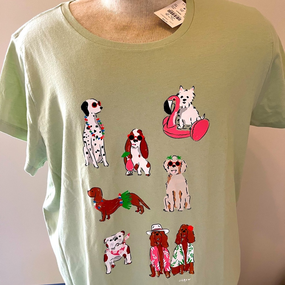 J Crew Collector Tee - Summer Dogs 2X